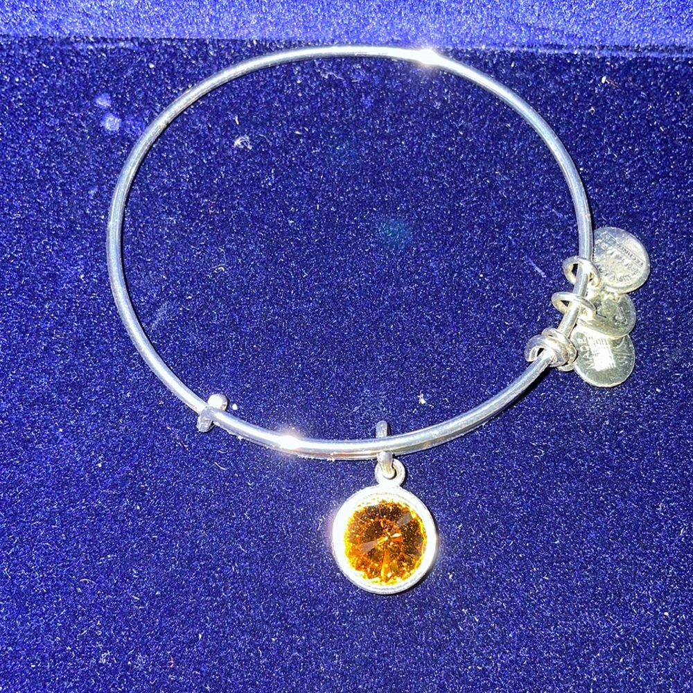 Alex and Ani topaz November birth stone bracelet